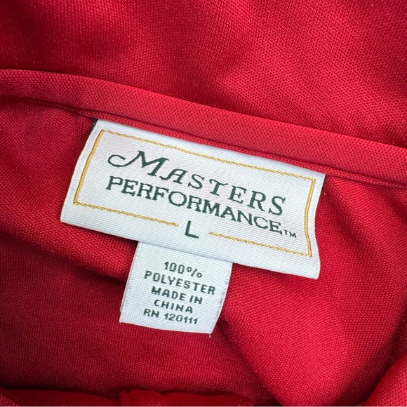 Masters Performance Augusta National Golf Polo Shirt men’s size L Red - Picture 10 of 12